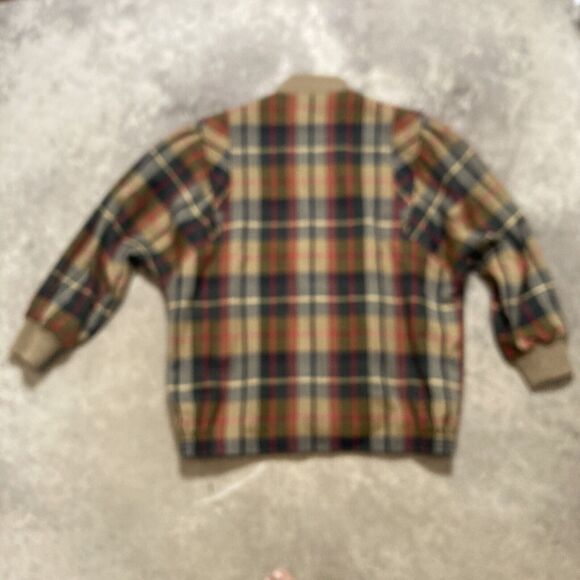 Avoca Collection Jacket Womens Small Plaid Check bomber New Wool made in Ireland - Picture 7 of 14